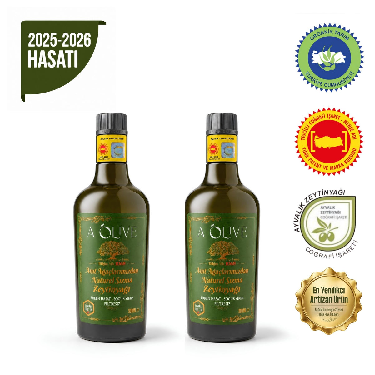 İkili 2025–2026 Sezonu - Anıt Ağaçlarından 500 ML Zeytinyağı