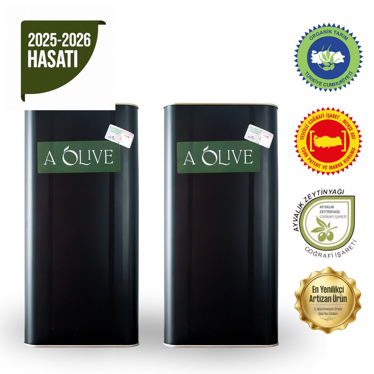İkili 2025–2026 Sezonu - Erken Hasat 5 Litre Zeytinyağı