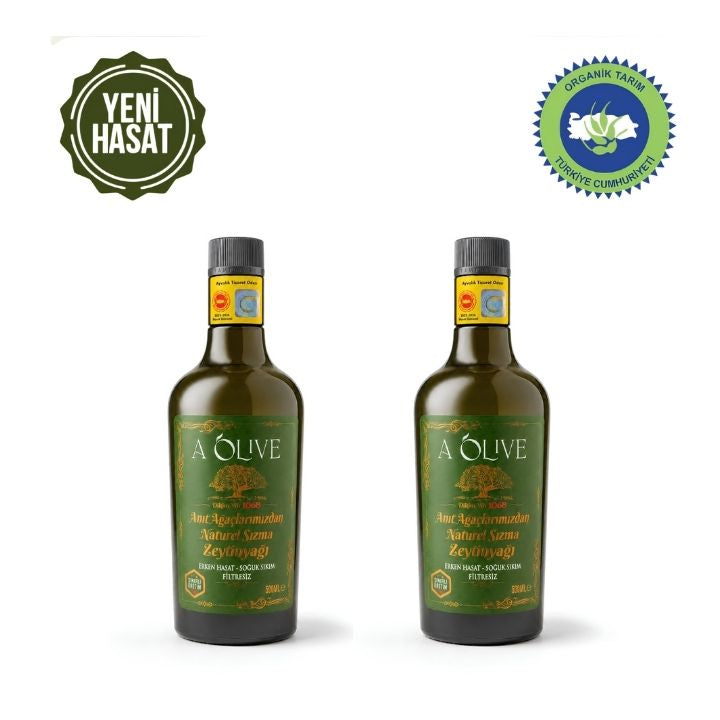 İkili Yeni Mahsül - Anıt Ağaçlarından 500 ML Zeytinyağı