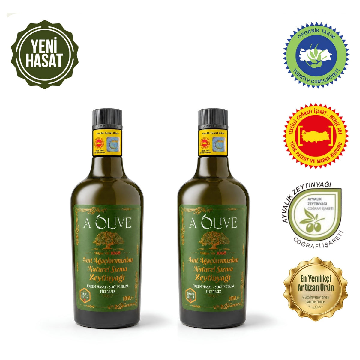 İkili 2026–2027 Sezonu - Anıt Ağaçlarından 500 ML Zeytinyağı