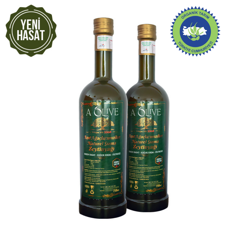 Dörtlü Yeni Mahsül - Anıt Ağaçlarından 750 ML Zeytinyağı